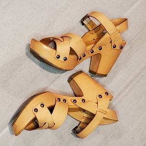 Korkease Natural Deborah Leather Studded Sandals